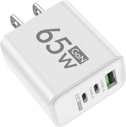 ⚡🔋 Total 65W GaN USB PD Charger – Φορτιστής Τοίχου 3 Θυρών για Γρήγορη Φόρτιση 📱💻