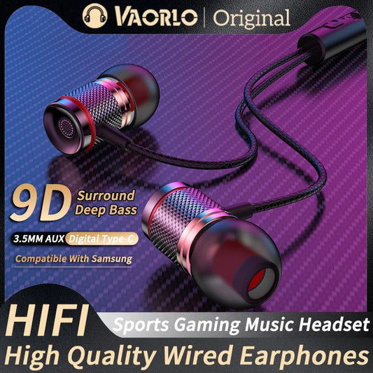 🎧 9D HiFi Heavy Bass Earphones – Ενσύρματα Ακουστικά με 7.1 Surround & Μικρόφωνο