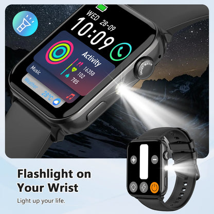 ⌚ Blackview R30 Max – Smartwatch 1.91” με LED Flashlight, Bluetooth Κλήσεις & 100+ Αθλητικά Modes