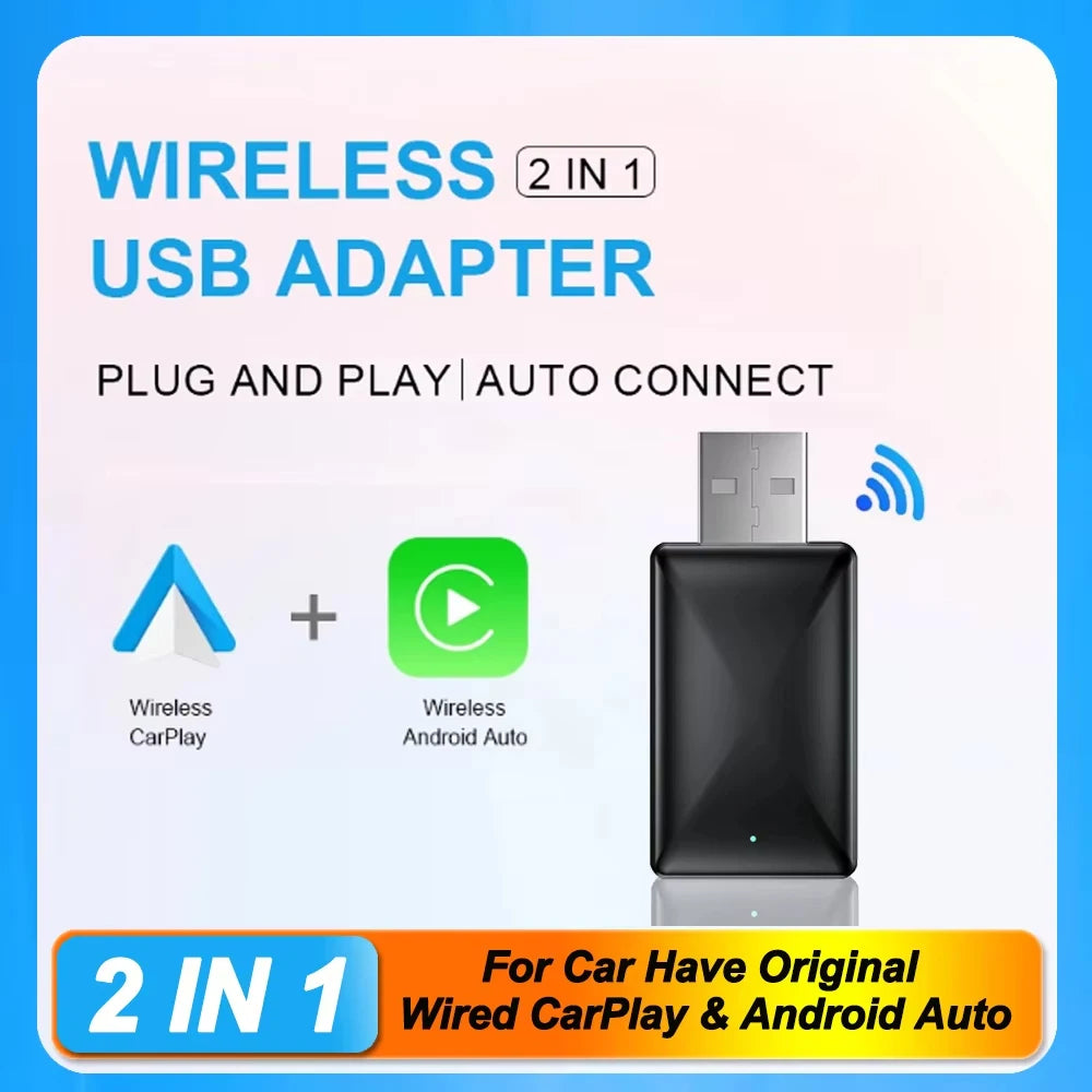 🚗📱 XUDA 2-in-1 Wired → Wireless CarPlay & Android Auto Adapter 📱🚗