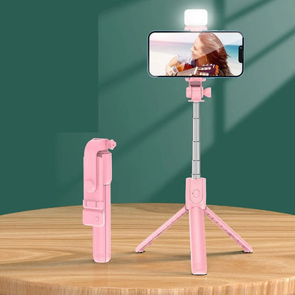 🤳📸 Wireless Bluetooth Selfie Stick Tripod με Ασύρματο Remote & LED Fill Light 💡✨ – Για iOS & Android Smartphones