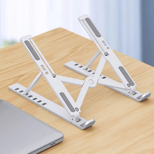 💻✨ Portable Foldable Laptop Stand – ABS Αναδιπλούμενη Βάση με Ρυθμιζόμενο Ύψος 🎯