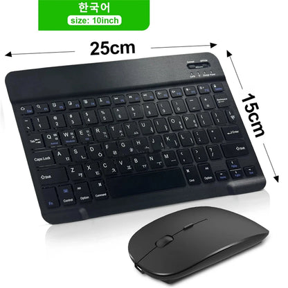 ⌨️🖱️ Bluetooth Wireless Keyboard & Mouse – Συμβατό με iOS, Android, Windows & iPad ✨
