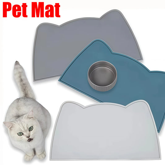 🐾🍽️ Food Grade Silicone Cat Mat – Αντιολισθητικό & Αδιάβροχο Pad Σίτισης 🧼💧 Καθαρό πάτωμα, χαρούμενο κατοικίδιο – για κάθε γεύμα!