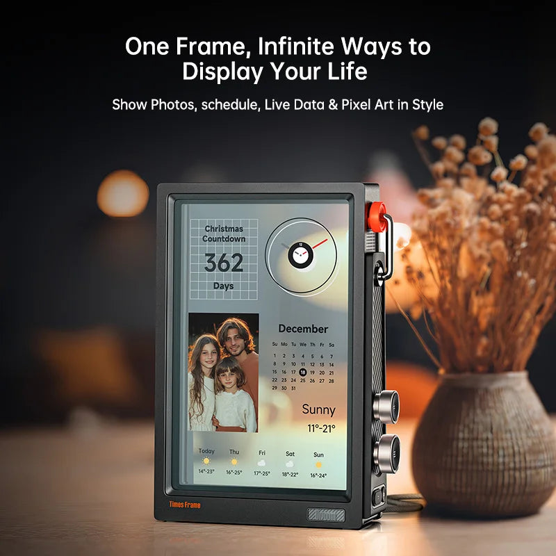 Divoom Times Frame Smart HD Screen 10.1” – Smart Digital Frame, Clock & Productivity Hub