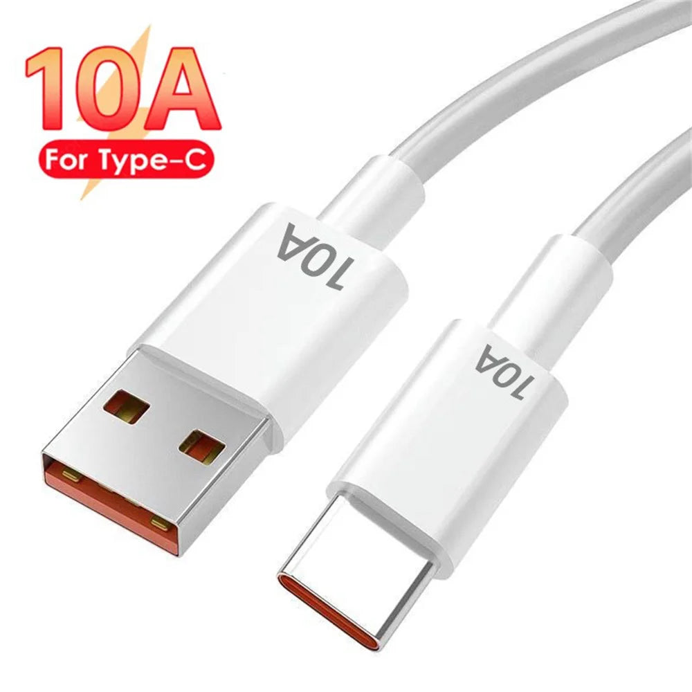 ⚡🔌 120W 10A Type-C Super Fast Charging Cable – Υπερταχεία Φόρτιση & Data Transfer για Huawei, Xiaomi, Samsung