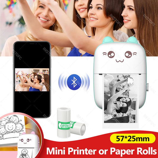 🖨️ 58mm Photo Label Mini Thermal Printer – Φορητός Εκτυπωτής Αυτοκόλλητων & Ετικετών μέσω Bluetooth