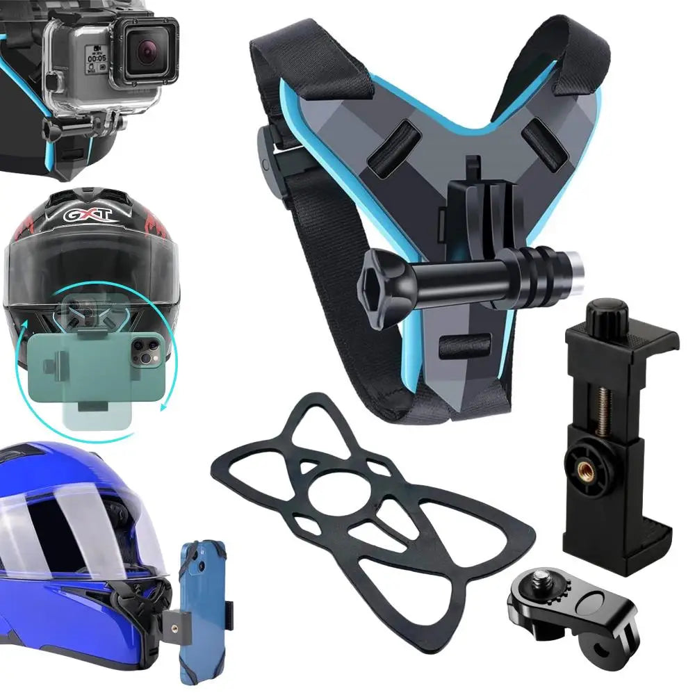 🏍️📷 Βάση Κράνους για GoPro & Smartphone – Universal Strap Mount Holder για Action Cameras & Κινητά 📱🎥
