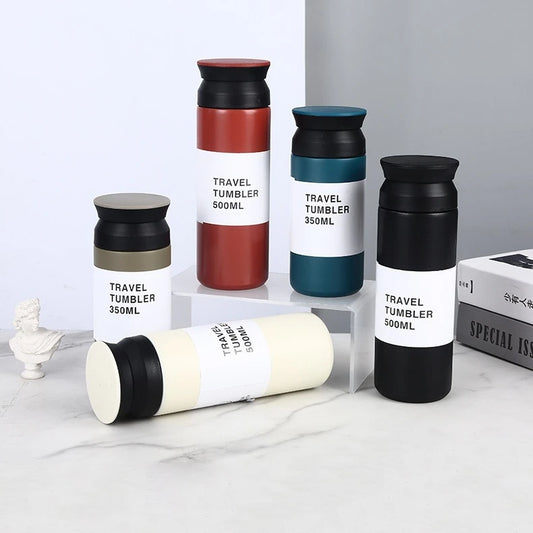 ☕🥤 Θερμός 500ml Ανοξείδωτο | Coffee Mug | Vacuum Flask | Travel Tumbler για Καφέ & Νερό