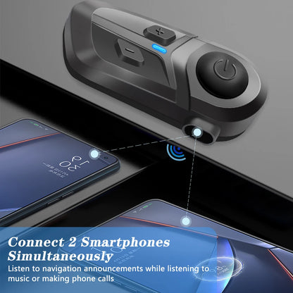 🏍️🎧 Waterproof Bluetooth Helmet Headset for Motorcycles – Hands-Free Calls & Music (BT 5.3) 🎧🏍️