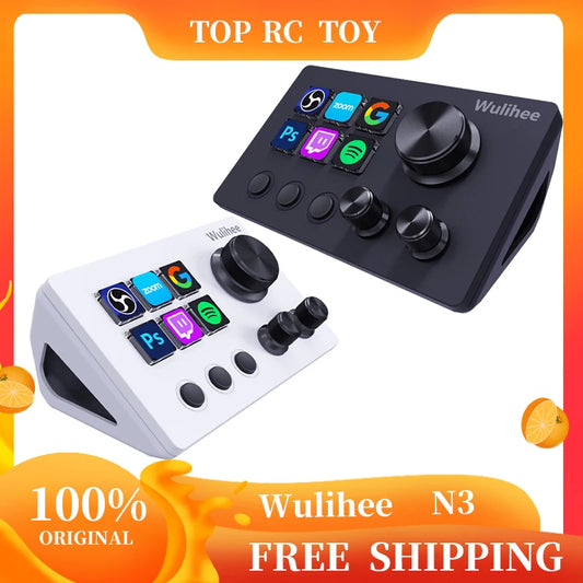 🎛️ Wulihee N3 Streamdeck Keyboard – Προγραμματιζόμενο Macro Mini Keyboard με Οθόνη & Knob | Visual Desktop Console για PC & Streaming