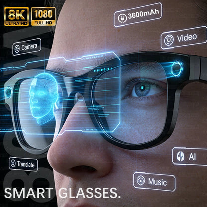 GUHUAVMI M02 Ultra AI Smart Glasses – AI Smart Glasses with Camera, Translation, 32GB & Bluetooth 5.3