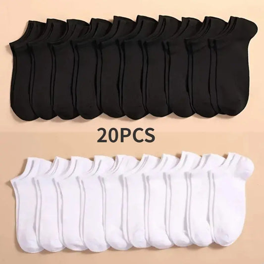 🧦✨ 10 Ζευγάρια Unisex Boat Socks – Άνετες, Αντιιδρωτικές & Αντιοσμικές