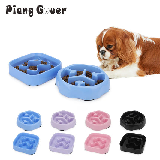 Slow Feeder Bowl 🐾🍽️ | Anti-Choke Design 😸🐶 | For Small Dogs & Cats 🐕🐈 | Square/Round Shape ✅