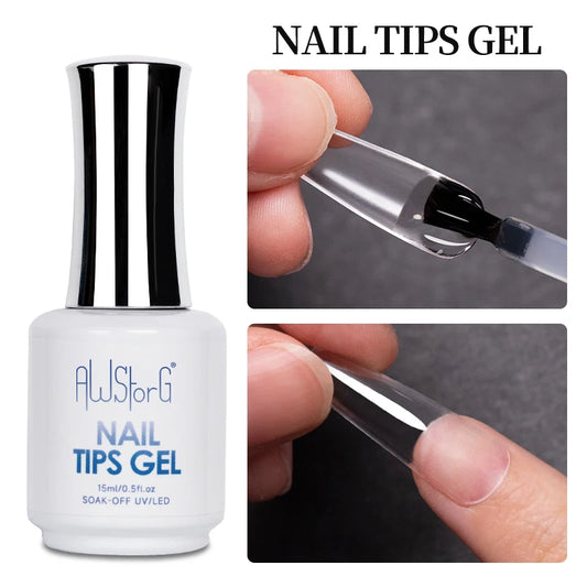 💅✨ AWStorG 3 in 1 Nail Tips Glue Gel – Πολυχρηστική Κόλλα & Gel για Τέλειο Μανικιούρ 🎯