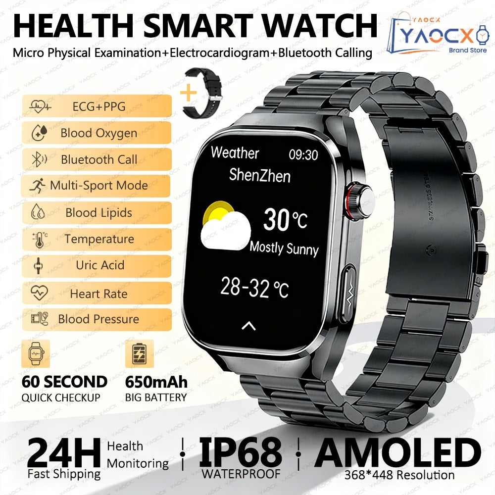⌚ AI Health Diagnosis Smart Watch – Advanced Health Analysis Watch with ECG + PPG & Calls