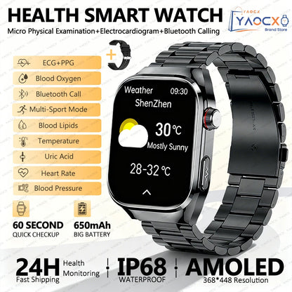 ⌚ AI Health Diagnosis Smart Watch – Advanced Health Analysis Watch with ECG + PPG & Calls