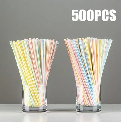 🥤🎉 Drinking Straws – Πολύχρωμα & Μαύρα Καλαμάκια 100-1000PCS ✨ Ιδανικά για Party, Γάμους & Καθημερινή Χρήση