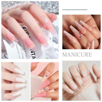 💅✨ Acrylic Nail Kit – Crystal Liquid 40ml & Acrylic Powder 45ml (Pink, White, Clear) 🎯