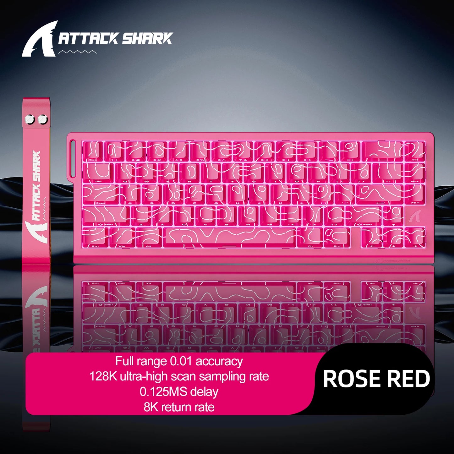 ⌨️⚡ ATTACK SHARK X68HE – Ενσύρματο Μαγνητικό Gaming Keyboard με 0.01mm Rapid Trigger, 8000Hz Polling Rate & RGB 16.8M 🎮✨