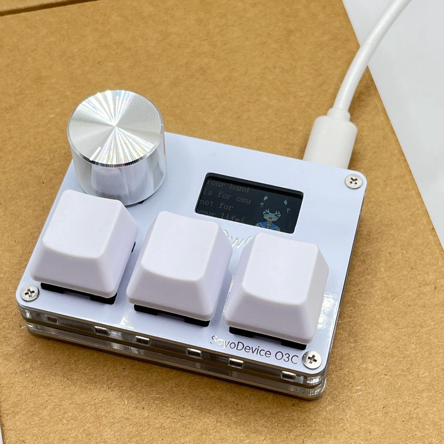 ⌨ O3C SayoDevice OSU Rapid Trigger Keyboard Hall Effect Magnetic Pink Switches • 8000Hz • Rapid Trigger • 0.05mm • Knob & IPS Screen • Copy/Paste Shortcuts