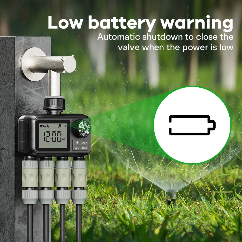 🌱💧 Eshico HCT-M09 Smart 4-Outlet Water Timer 🚿 (Αυτόματο Σύστημα Ποτίσματος Κήπου)