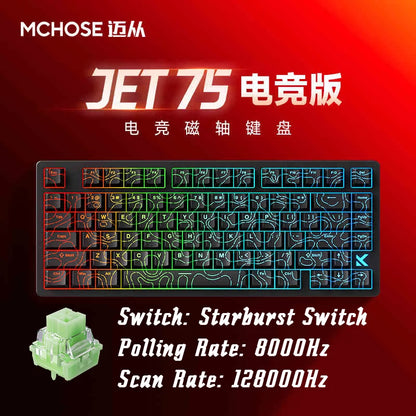 ⌨️⚡ MCHOSE Jet 75 Gaming Mechanical Keyboard – 8K Πολύ Χαμηλό Latency, Μαγνητικοί Διακόπτες, Gasket Mount Για gamers που δεν κάνουν καμία υποχώρηση σε ταχύτητα, αίσθηση και απόδοση!
