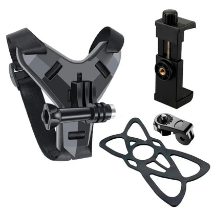 🏍️📷 Βάση Κράνους για GoPro & Smartphone – Universal Strap Mount Holder για Action Cameras & Κινητά 📱🎥