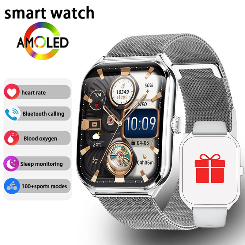 ⌚ New Ultra Thin Smart Watch 1.96" AMOLED – Κομψό, Έξυπνο & Υψηλής Ανάλυσης