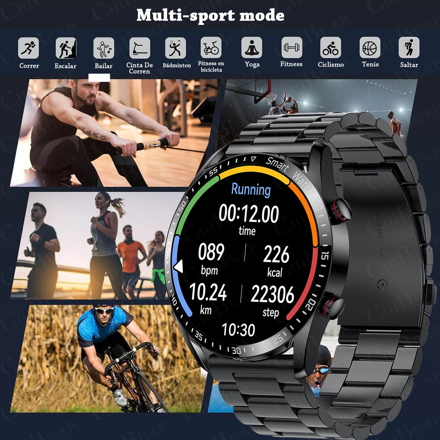 ⌚ New Smart Watch Men – 1.5” Full Touch Screen με Bluetooth Κλήσεις & Fitness Παρακολούθηση