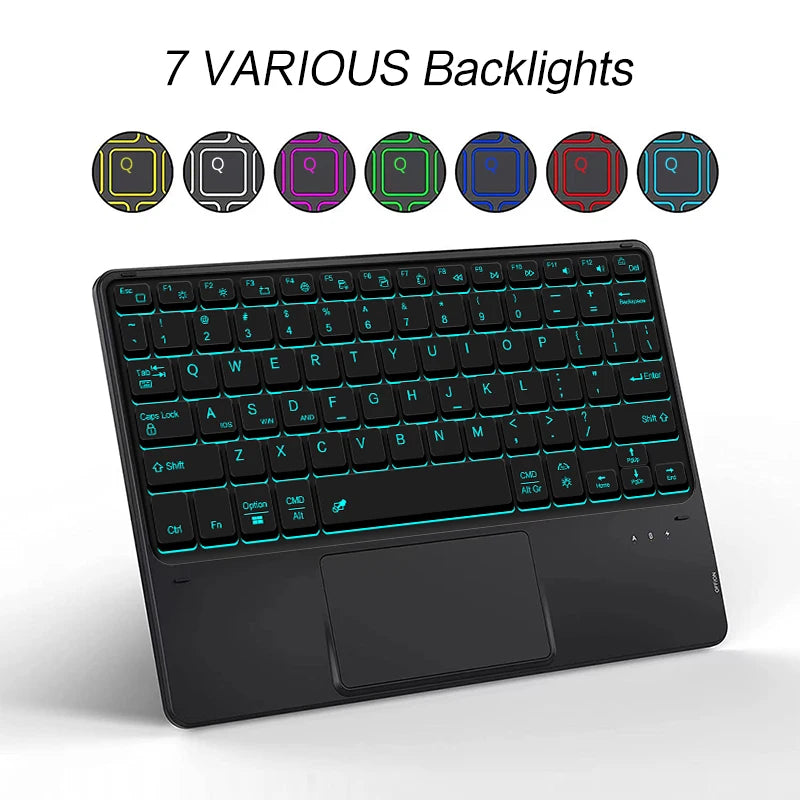 💻✨ Keyboard Case με Touchpad & Backlight – Συμβατό με iPad 7/8/9th Gen, Air3 & Pro 10.5" ✨📱