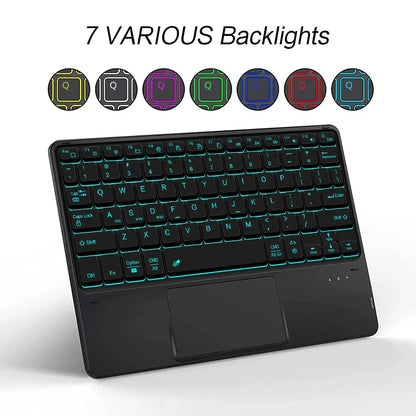 💻✨ Keyboard Case με Touchpad & Backlight – Συμβατό με iPad 7/8/9th Gen, Air3 & Pro 10.5" ✨📱