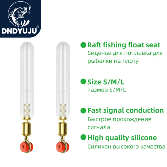 🎣 DNDYUJU 10pcs Silicone Fishing Float Holder – Αντι-μπερδεμένες Βάσεις Φελλών με Χάλκινη Κεφαλή & 360° Περιστροφή | Αξεσουάρ Ψαρέματος για Κυπρίνο