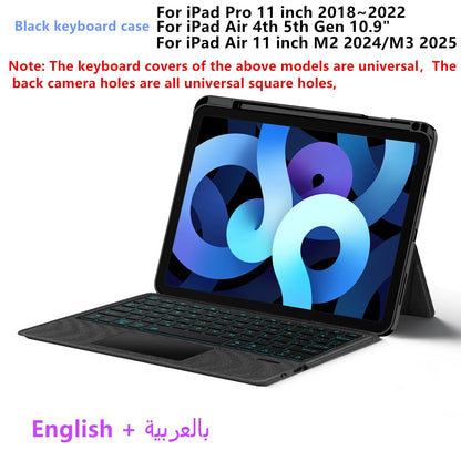 💻✨ HUWEI Magic Keyboard Case – Με Backlight & TouchPad για iPad Air & iPad Pro 11" 📱