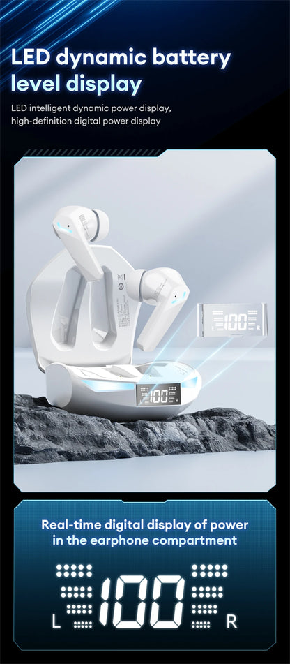 🎧 Lenovo XT53 Ασύρματα Bluetooth 5.4 Earbuds – Gaming Mode, LED Display & Αυτονομία έως 26 Ώρες