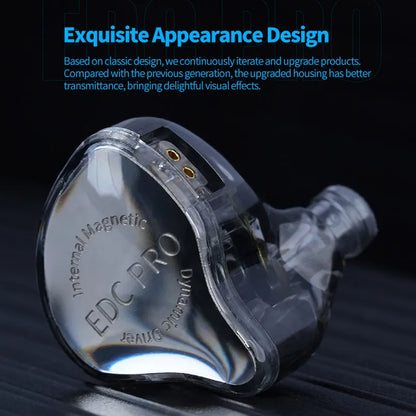 KZ EDC Pro HiFi In-Ear Ακουστικά με Μικρόφωνο – 3.5mm, Αποσπώμενο Καλώδιο & Dynamic Driver