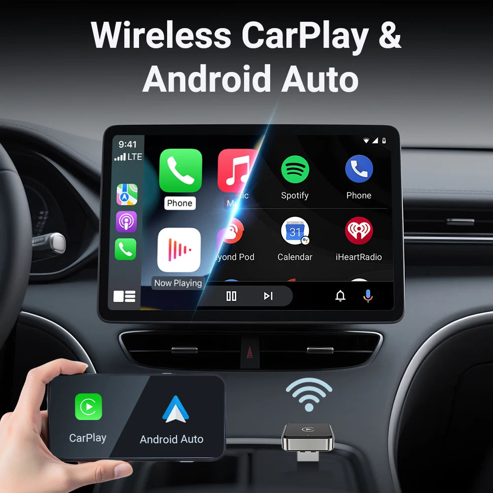 🚗📱 XUDA 2-in-1 Wired → Wireless CarPlay & Android Auto Adapter 📱🚗