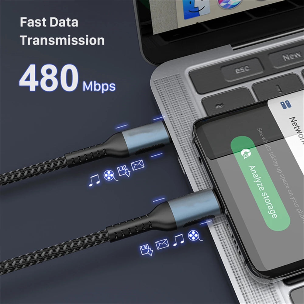 USB-C σε USB-C Καλώδιο Φόρτισης PD 100W (5A) – Ultra Fast Charge για Laptop & Smartphone