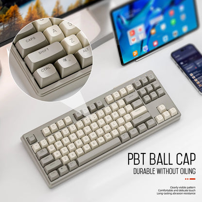 🎮⌨️🖱️ M87 Wireless Keyboard & X7 Mouse – Dual Mode Bluetooth Gaming Σετ με RGB Rainbow Light 🌈🔥
