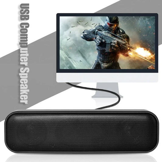 🔊 HK-5008 USB Powered Soundbar – Desktop Speaker με 2 Subwoofers 💻🎶