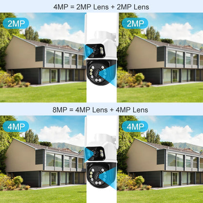 📹 New 8MP 4K PTZ WiFi Dual Lens Κάμερα Εξωτερικού Χώρου με Auto Tracking & iCSee App