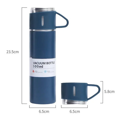 ☕🔥 500ml Θερμός Καφέ | 304 Ανοξείδωτο Ατσάλι | Business Style Thermos Bottle 👜 | Ιδανικό για Γραφείο & Ταξίδι