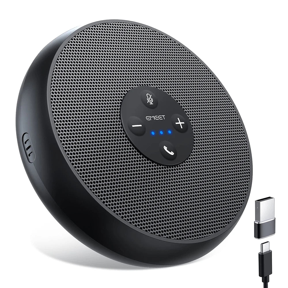 EMEET USB Conference Speakerphone with 2 Microphones & 360° Voice Pickup – for Zoom, Teams & Webex
