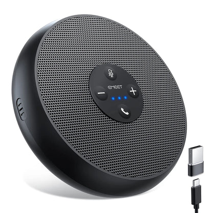 EMEET USB Conference Speakerphone with 2 Microphones & 360° Voice Pickup – for Zoom, Teams & Webex
