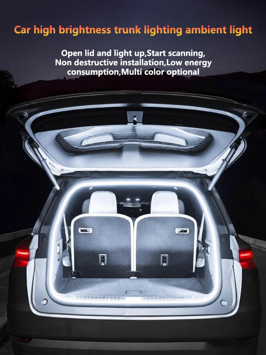🚗✨ LED Φωτισμός Πορτμπαγκάζ Αυτοκινήτου Υψηλής Φωτεινότητας – Αυτόματη Αισθητήρια Λειτουργία (2M / 4M) ✨🚗