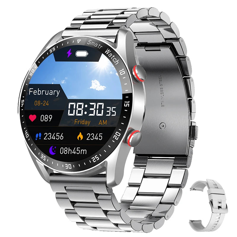 ⌚ New Smart Watch Men – 1.5” Full Touch Screen με Bluetooth Κλήσεις & Fitness Παρακολούθηση