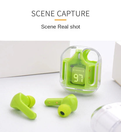 🎧✨ TWS Wireless Transparent Earphones – Bluetooth 5.1 με ENC, LED Display & Stereo HiFi Ήχο