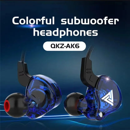 🎧 New Sport Headset with Microphone – QKZ AK6 In-Ear Wired Earphones