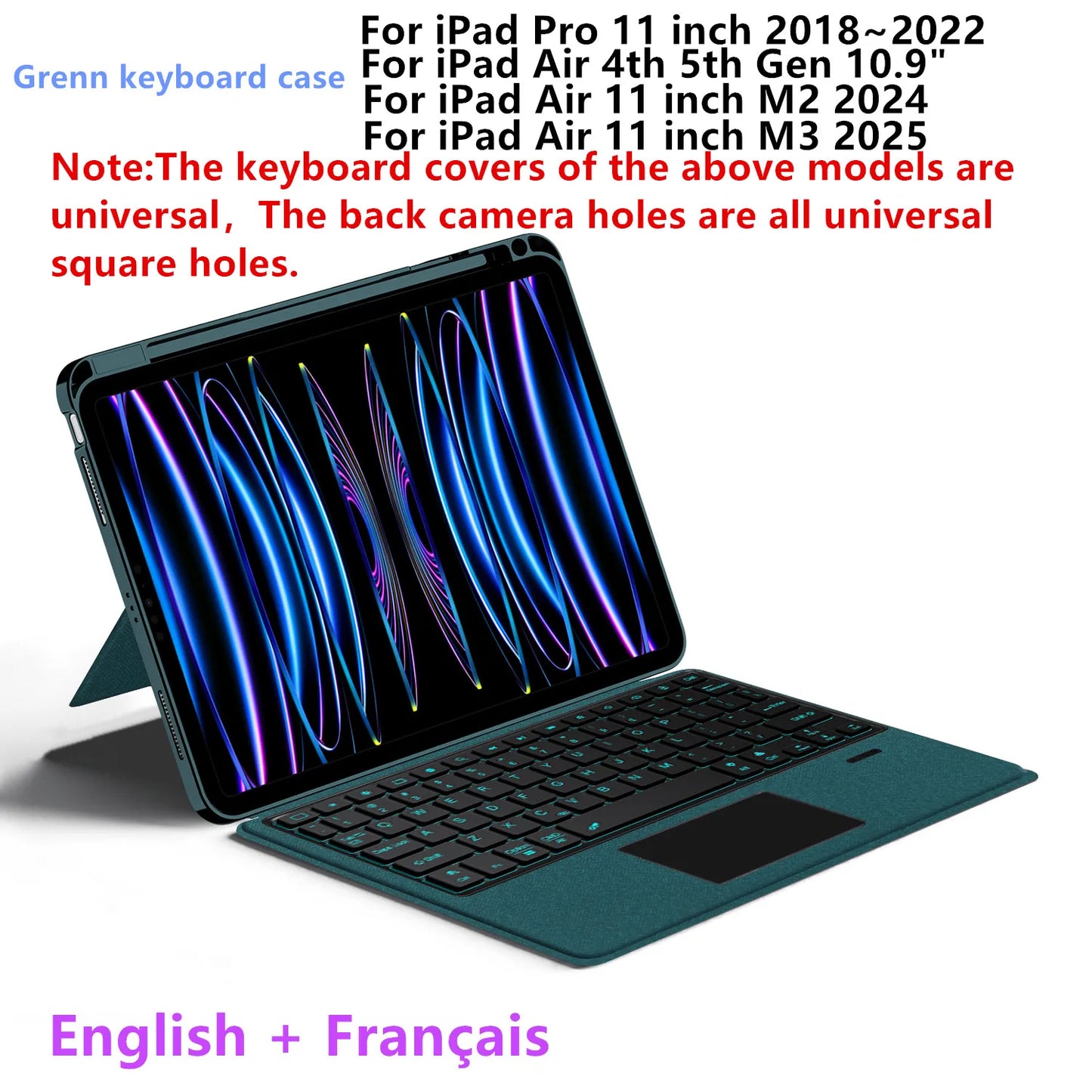 💻✨ HUWEI Magic Keyboard Case – Με Backlight & TouchPad για iPad Air & iPad Pro 11" 📱