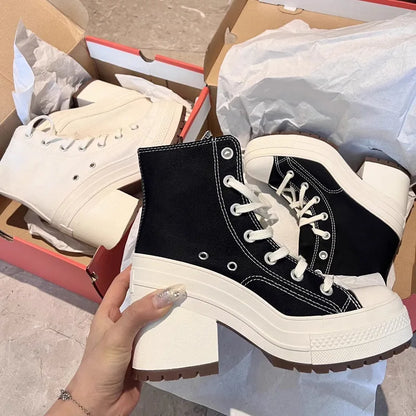 👟✨ Γυναικεία Πλατφόρμα Sneakers Canvas – Personalized Luxury Style ✨👟